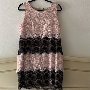Black and pink lace Jessica Simpson dress in size 12